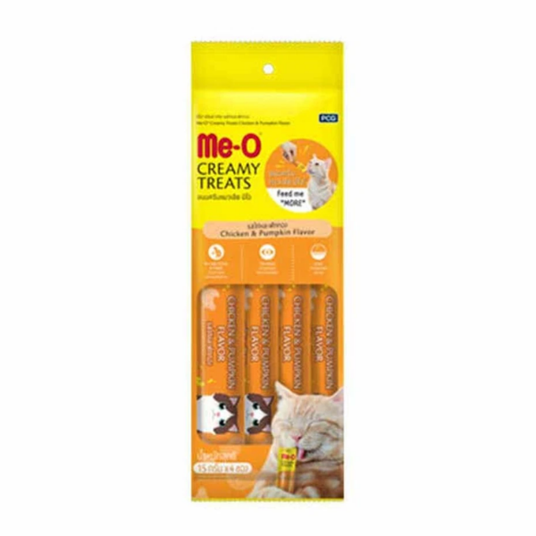 Meo Creamy Tavuk ve Bal Kabağı Lezzetli Kedi Ödül Maması 4x15Gr