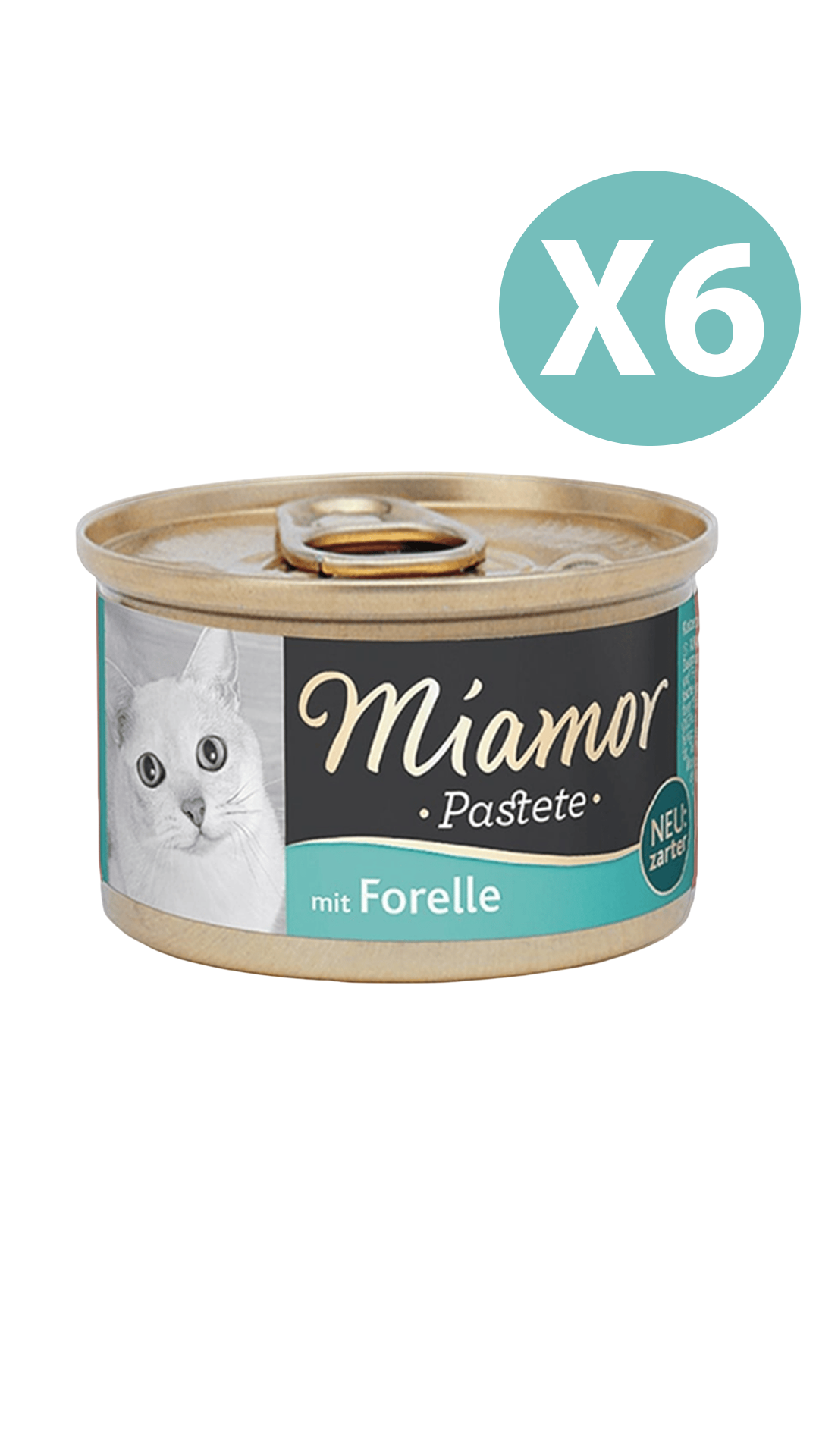MIAMOR PASTETE ALABALIKLI KEDİ KONSERVESİ 85 g 6 ADET