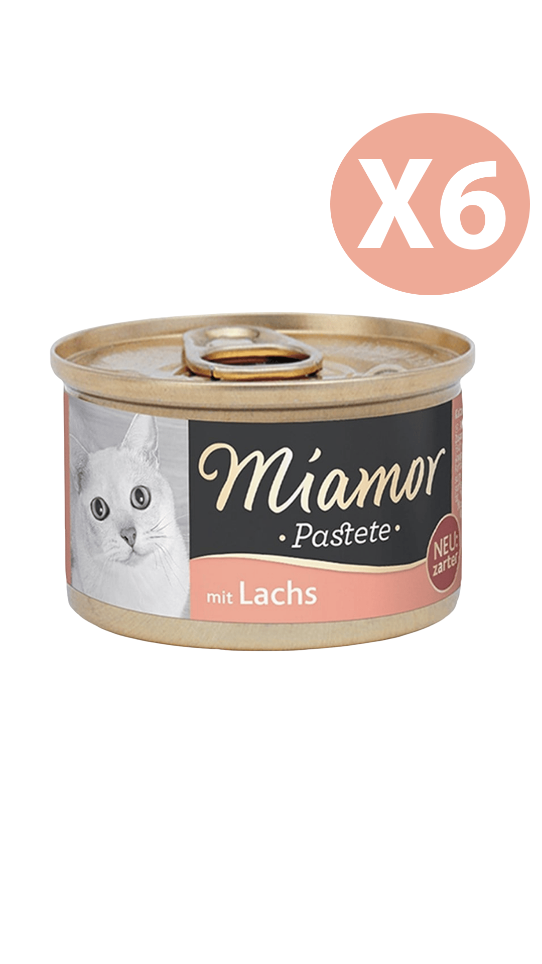 MIAMOR PASTETE SOMONLU KEDİ KONSERVESİ 85 g 6 Adet