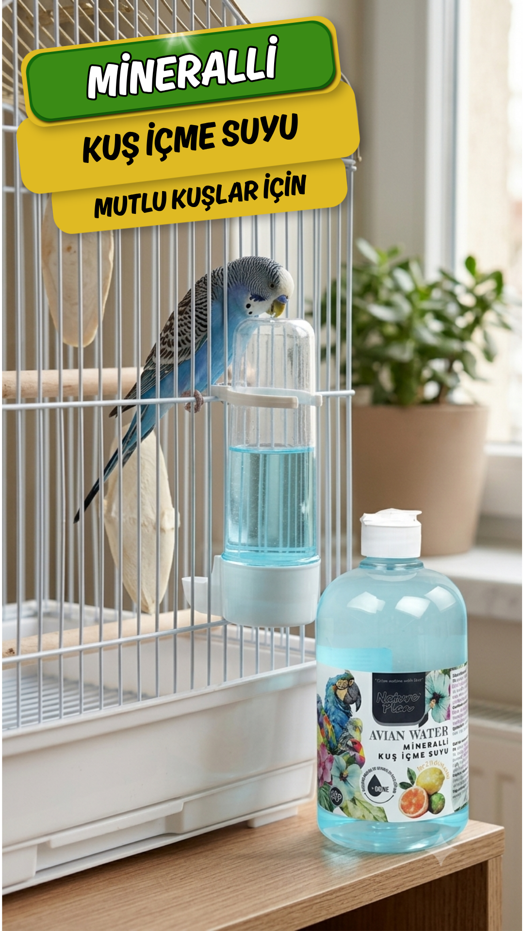 Nature Plan Avian Water Mineralli Kuş İçme Suyu 500 Ml