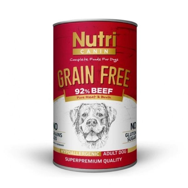 Nutri Canin Biftekli ve Patatesli Tahılsız Köpek Konservesi 400gr