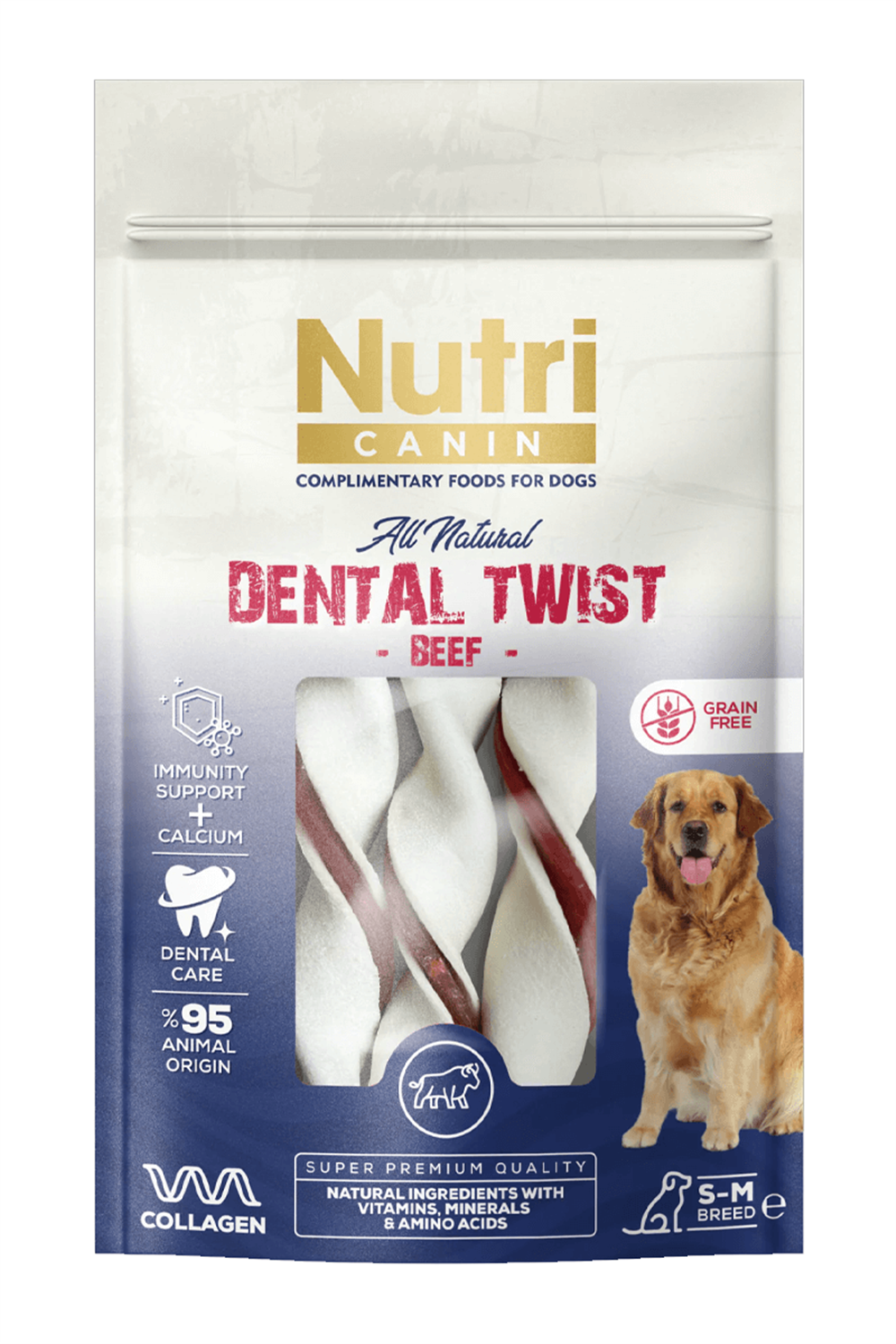 Nutri Canin Dental Twist Biftekli Diş Sağlığı Köpek Ödülü 80 Gr
