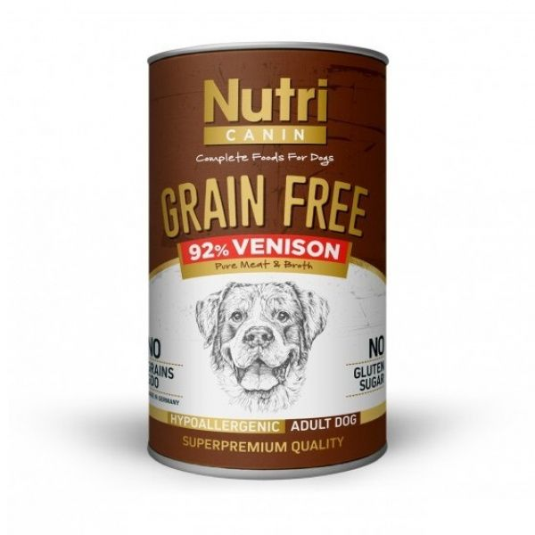 Nutri Canin Geyikli ve Patatesli Tahılsız Köpek Konservesi 400gr