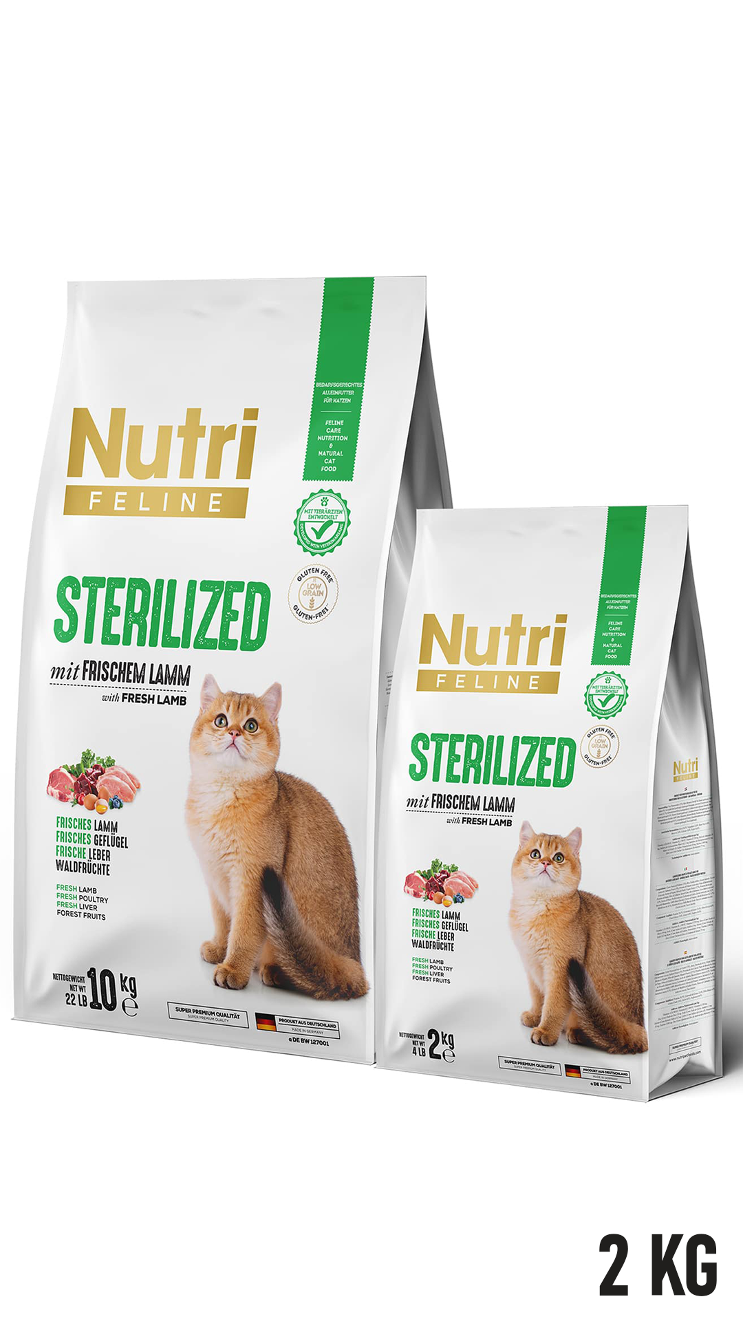 NUTRİ FELİNE STERILISED LAMB 2KG