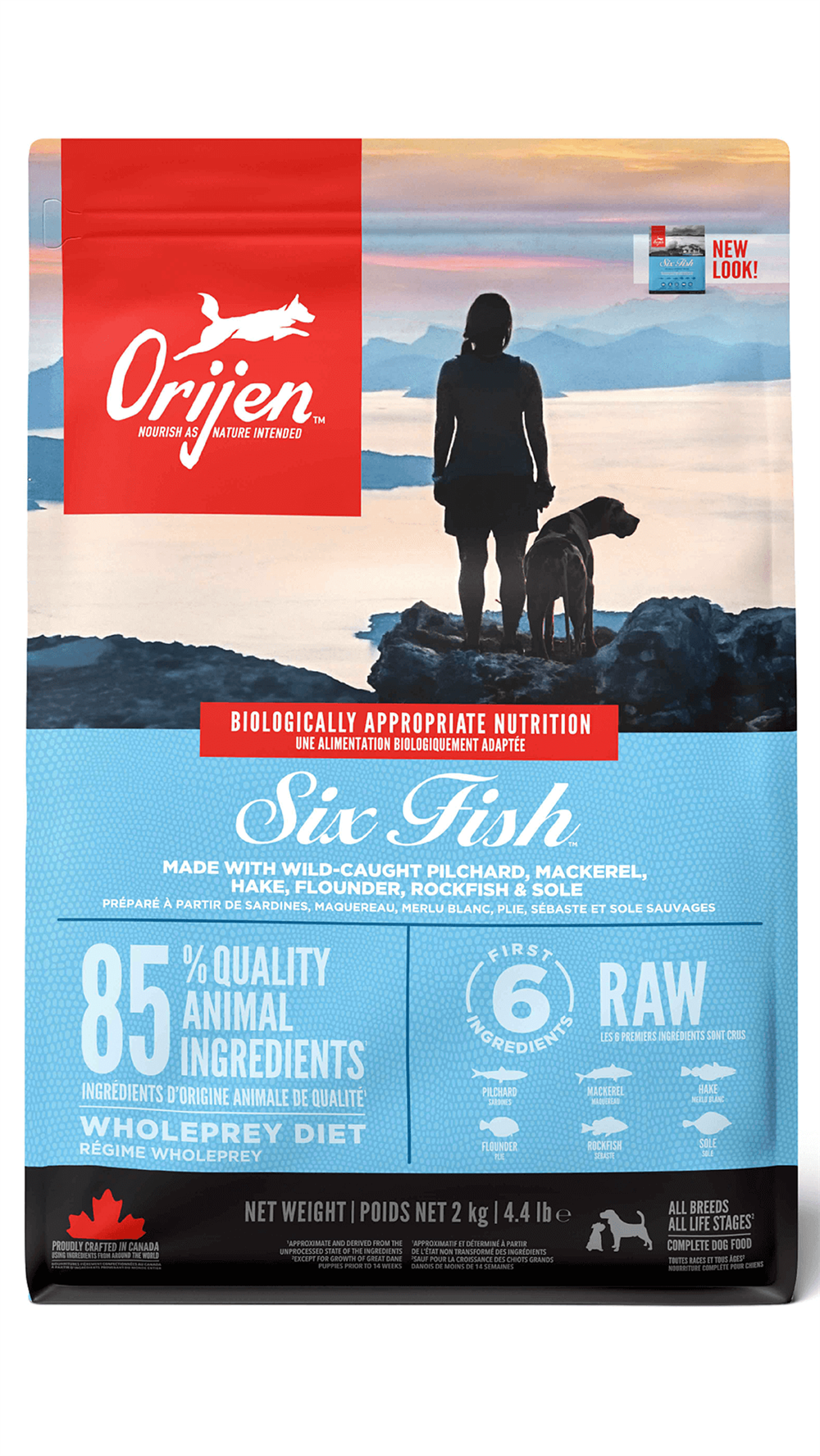 Orijen 6 Fish 6 Balıklı Tahılsız Yetişkin Köpek Maması 2kg