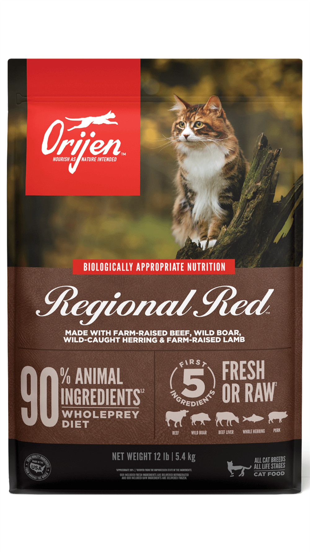 Orijen Regional Red Kırmızı Etli Tahılsız Kedi Maması 5,4kg