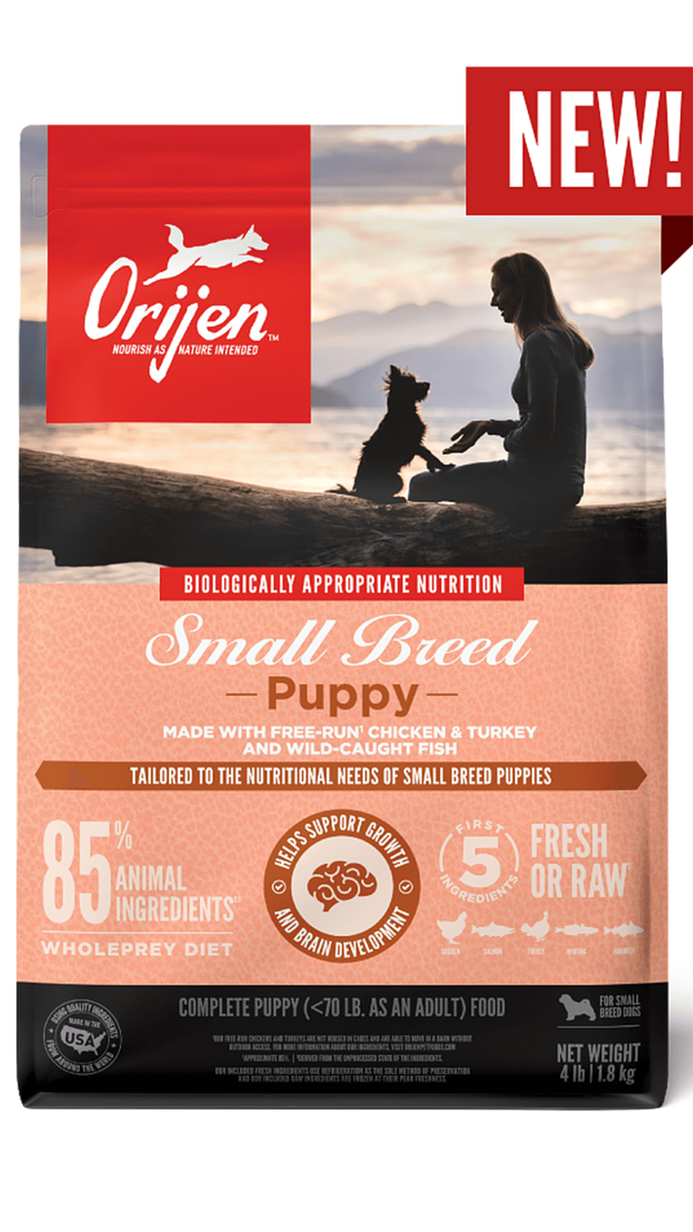 Orijen Small Breed Puppy Küçük Irk Tahılsız Yavru Köpek Maması 4,5kg