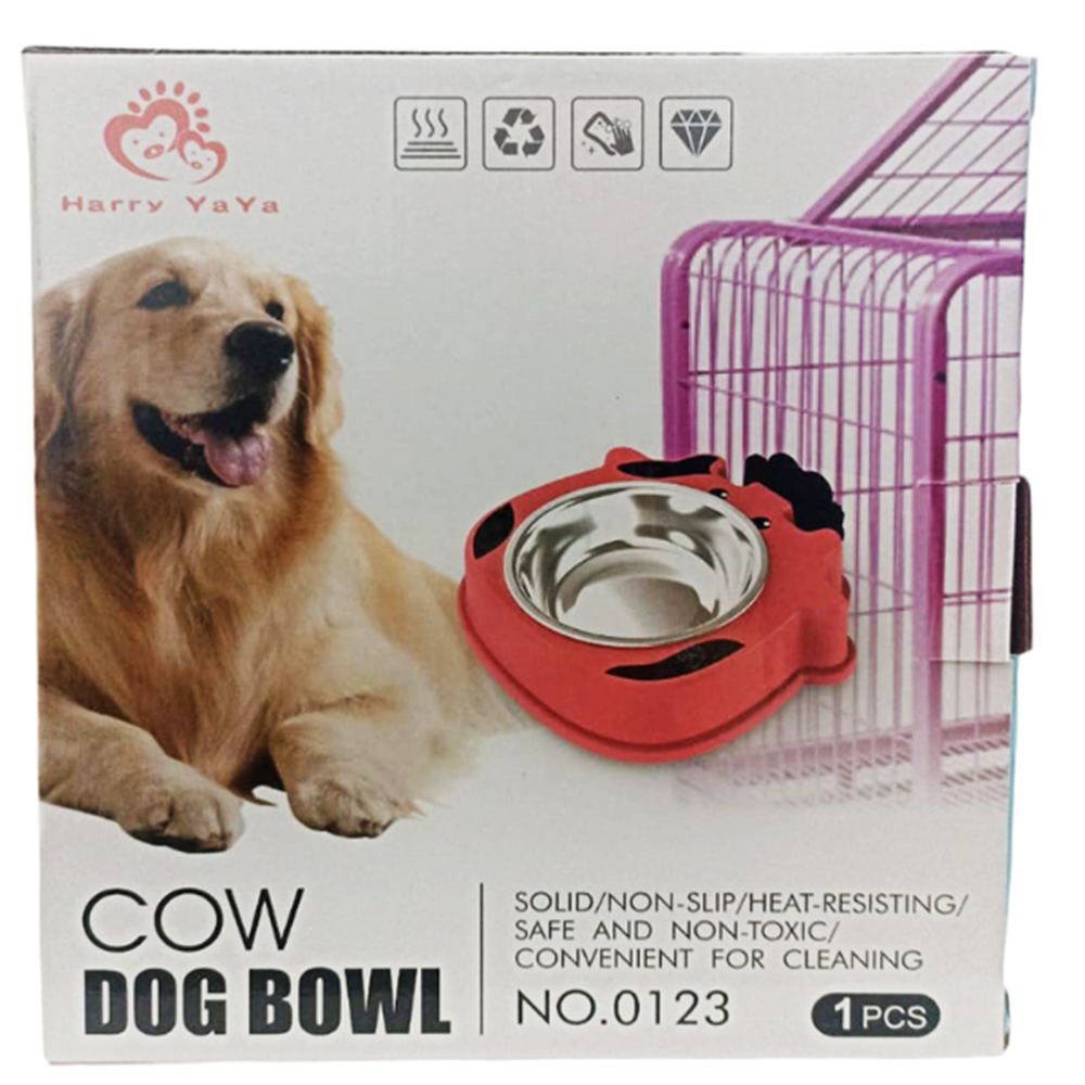 Ovisso Cow Dog Bowl Takma Aparatları Mama Kabı