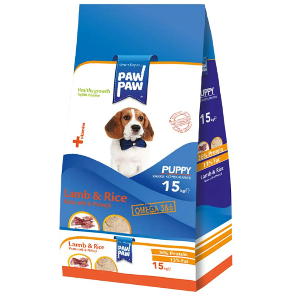 PawPaw Kuzu Pirinçli Yavru Köpek Maması 15 kg