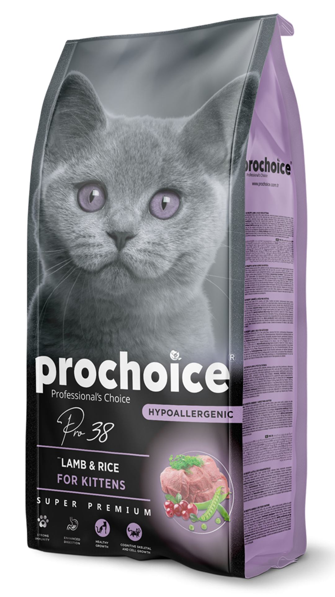 Prochoice 38 HypoAllergenic Kuzulu ve Pirinçli Düşük Tahıllı Yavru Kedi Maması 15 Kg