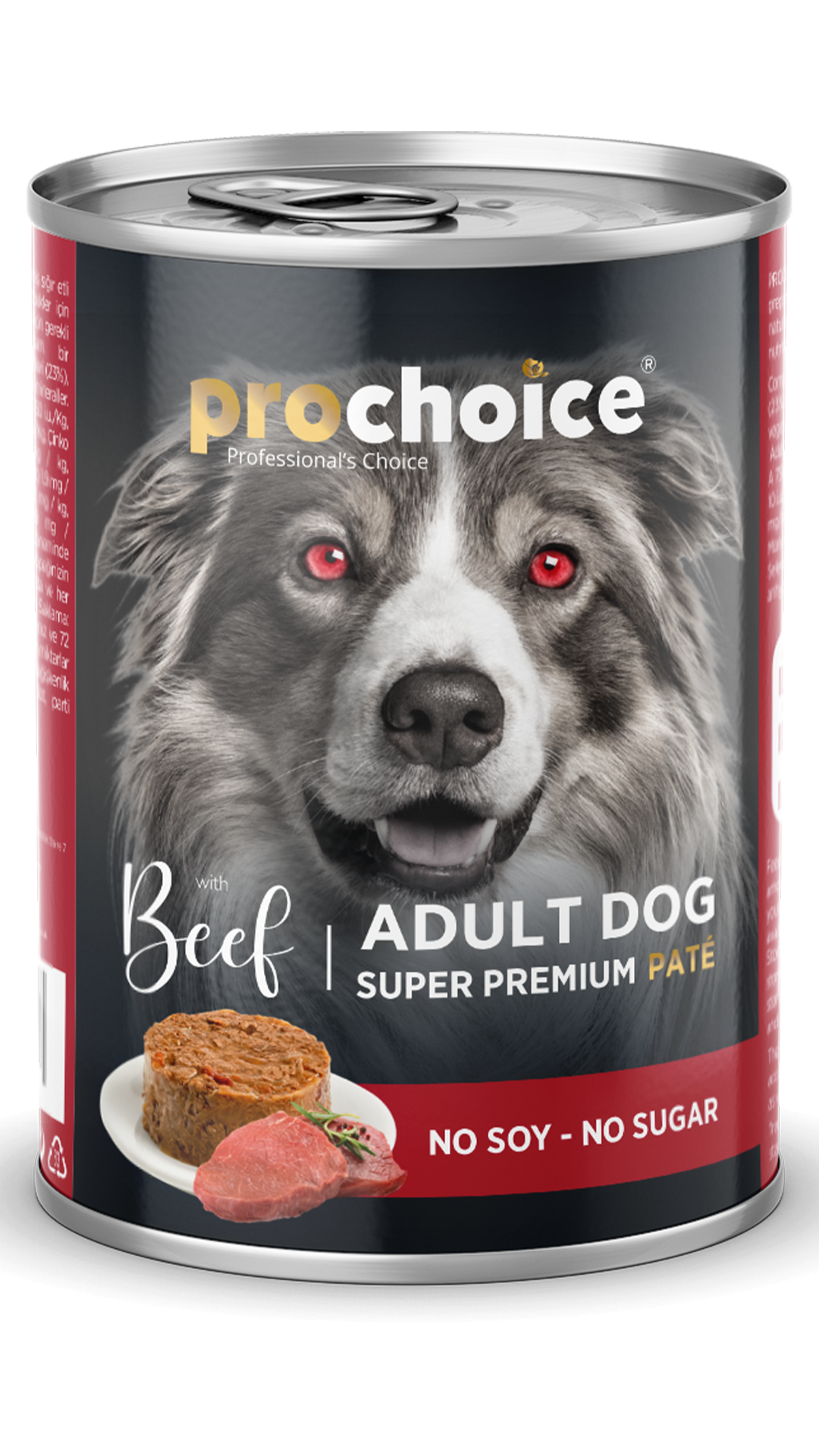 ProChoice Sığır Etli Şekersiz Ezme Yetişkin Köpek Konservesi 400 gr