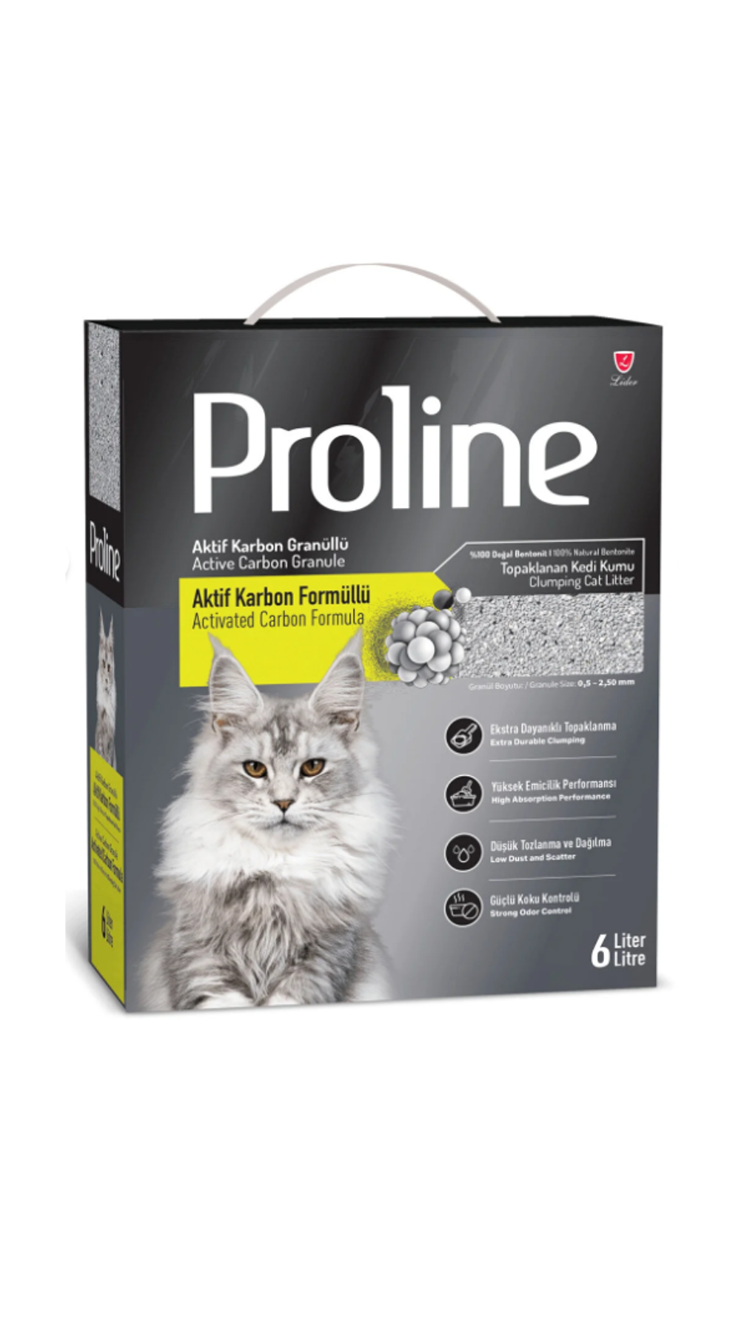 PROLINE AKTİF KARBON FORMÜLLÜ BENTONİT KUM 6LT