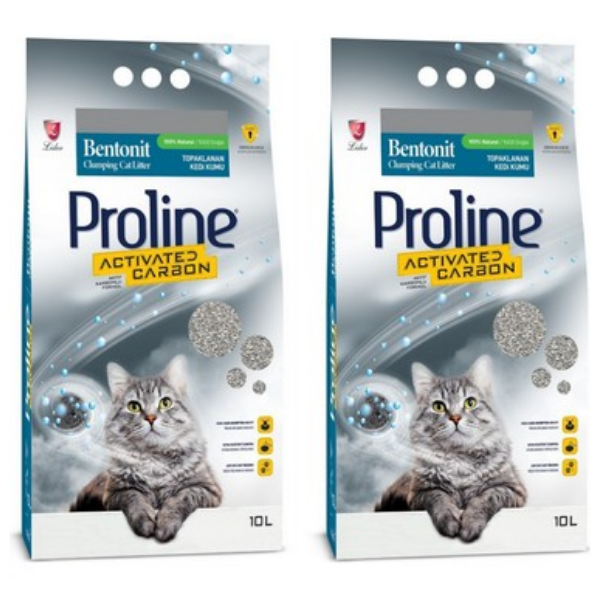 Proline Bentonit Aktif Karbonlu Kedi Kumu 10 Lt x 2 Adet