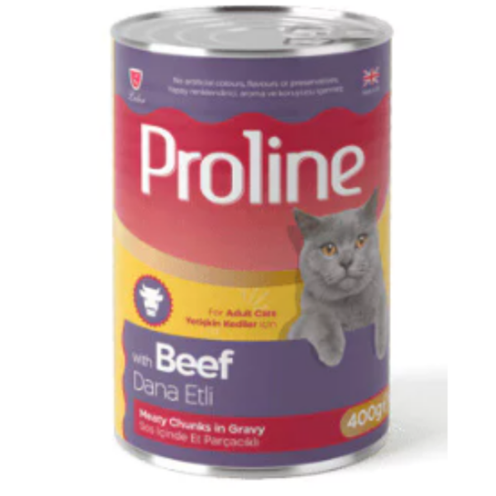 Proline Sos İçinde Parça Dana Etli Yetişkin Kedi Konservesi 400 Gr