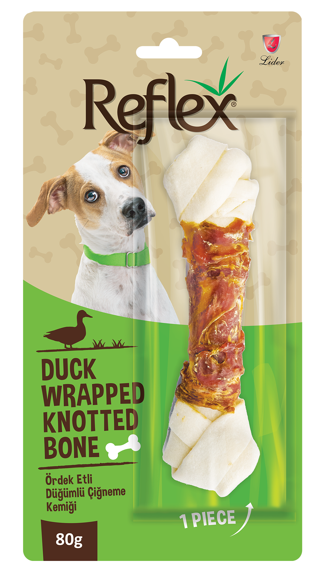 Reflex Ördek Eti Sargılı Düğümlü Köpek Çiğneme Kemiği 80gr