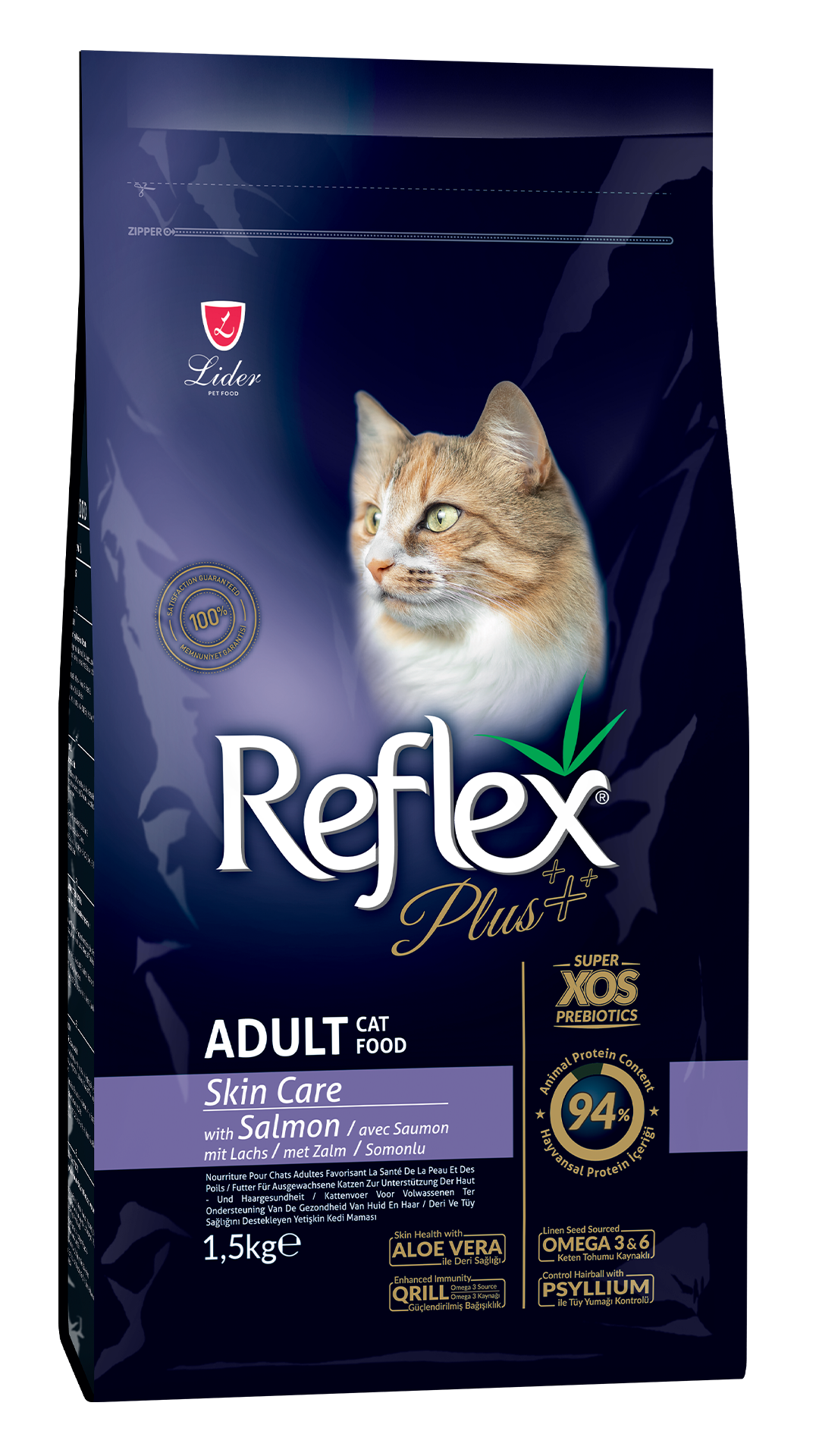 Reflex Plus Skin Care Somon Balıklı Yetişkin Kedi Maması 1,5 kg