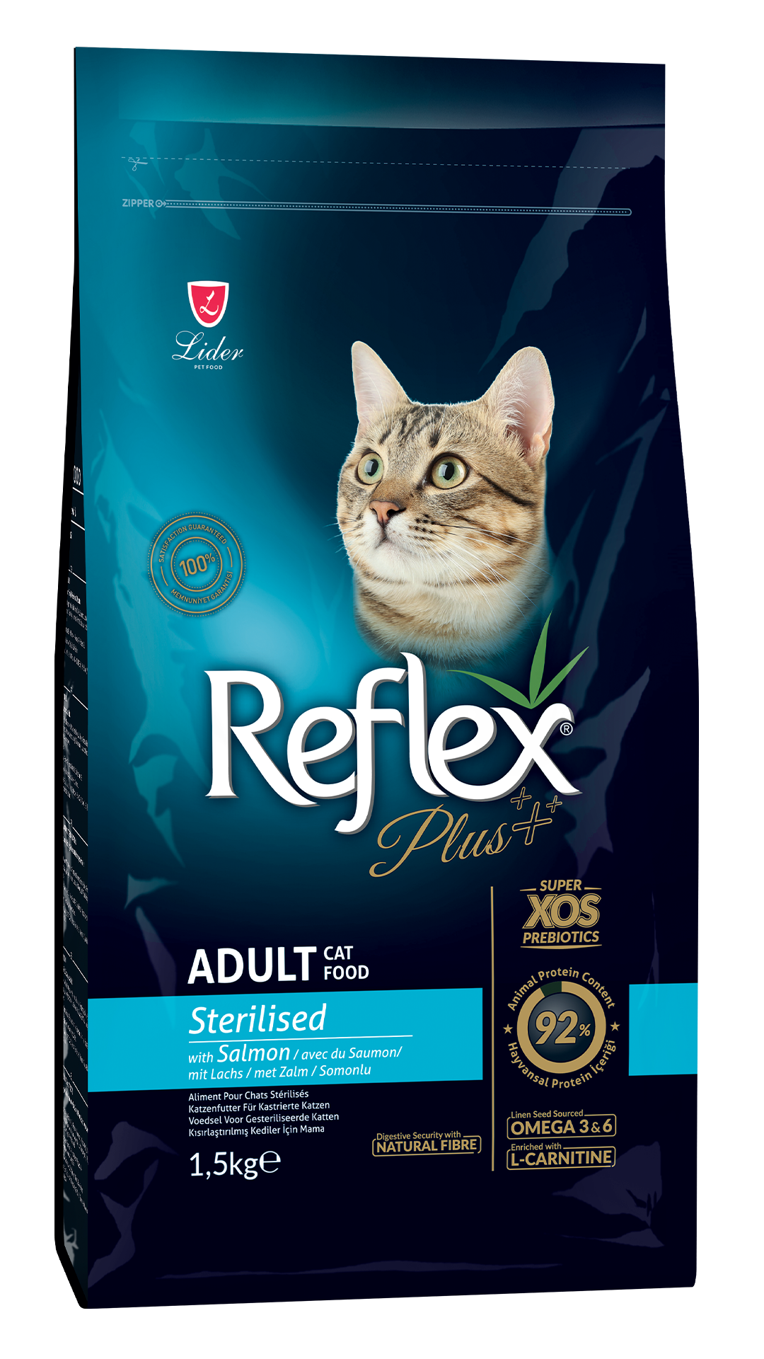 Reflex Plus Somonlu Kısırlaştırılmış Kedi Maması 1,5 Kg