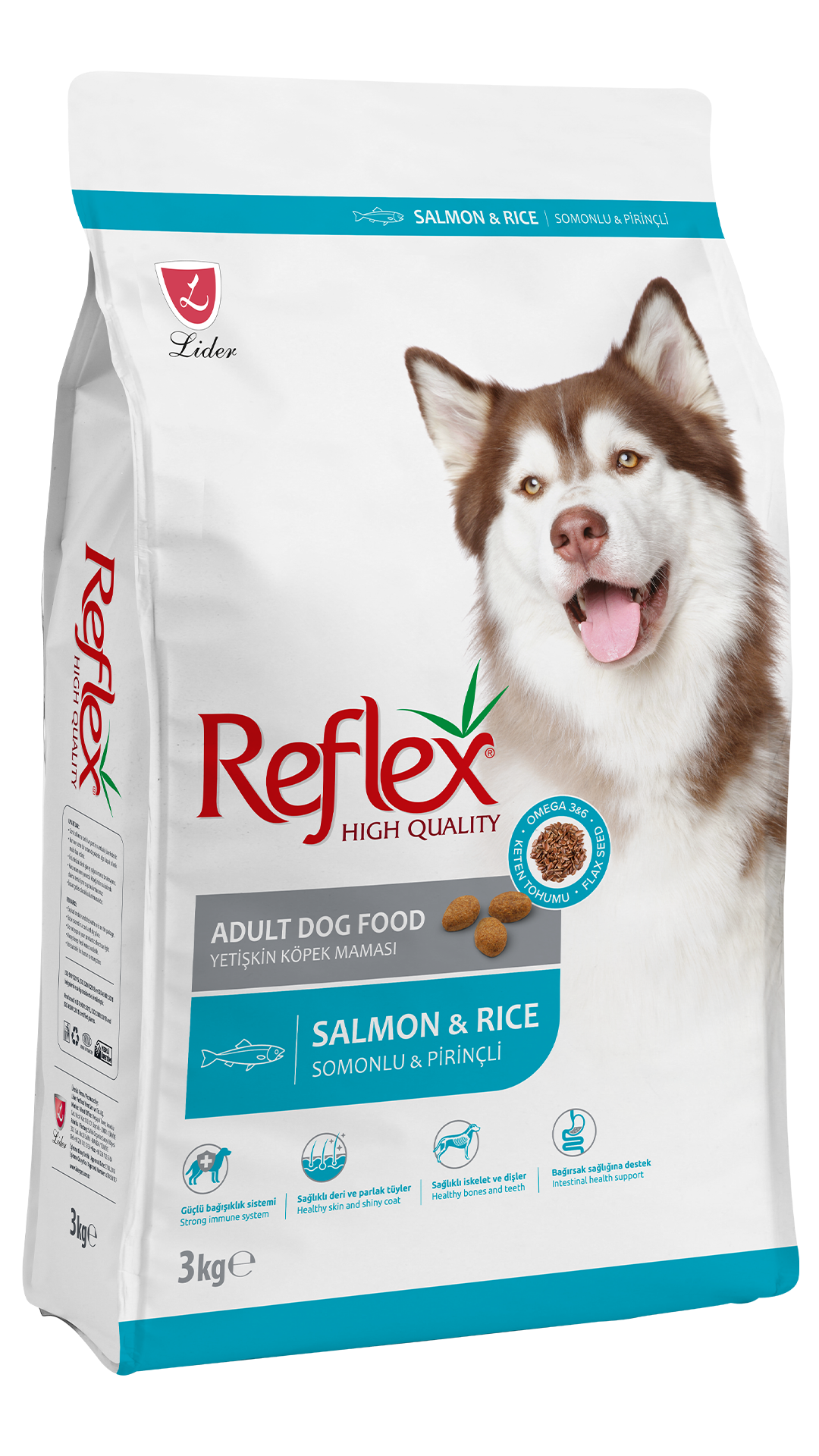 Reflex Somonlu ve Pirinçli Yetişkin Köpek Maması 3 kg