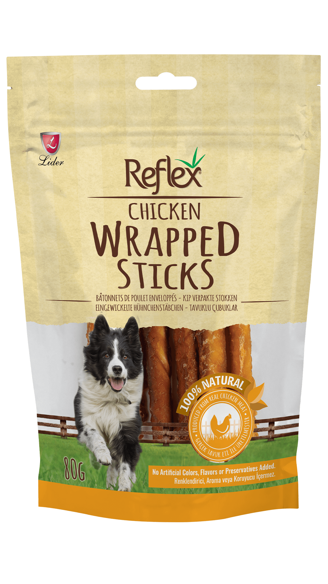 Reflex Tavuk Sargılı Köpek Ödül Çubuğu 80gr