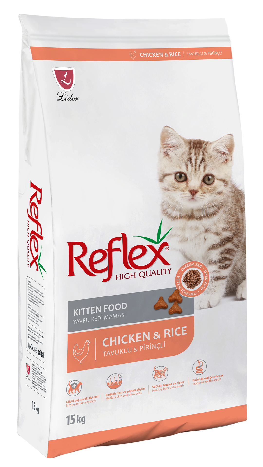 Reflex Tavuklu ve Pirinçli Yavru Kedi Maması 15 Kg