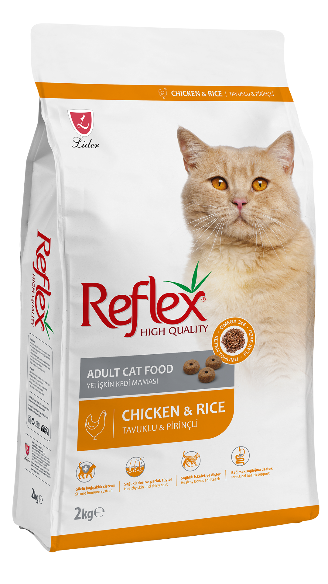 Reflex Tavuklu ve Pirinçli Yetişkin Kedi Maması 2kg