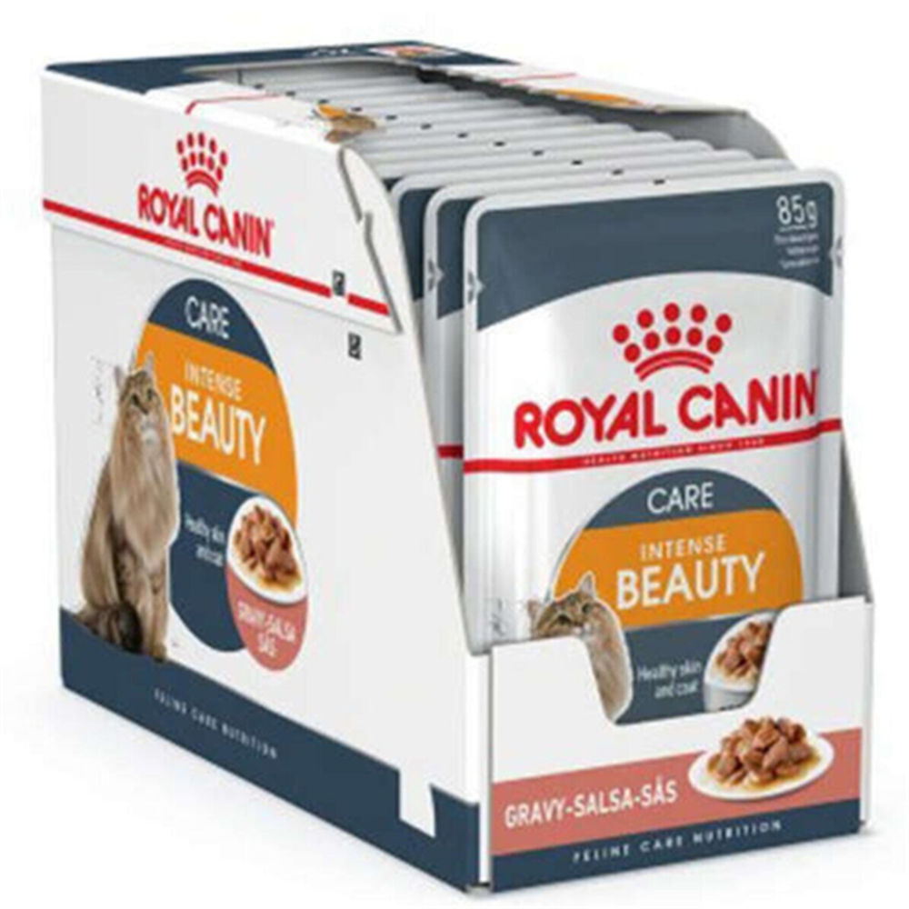 Royal Canin İntense Beauty Gravy Pouch Kedi Konserve Maması (12x85 Gr)