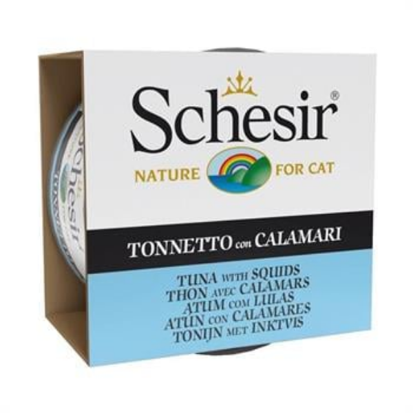Schesir Ton Balıklı Kalamarlı Kedi Konservesi 85 Gr