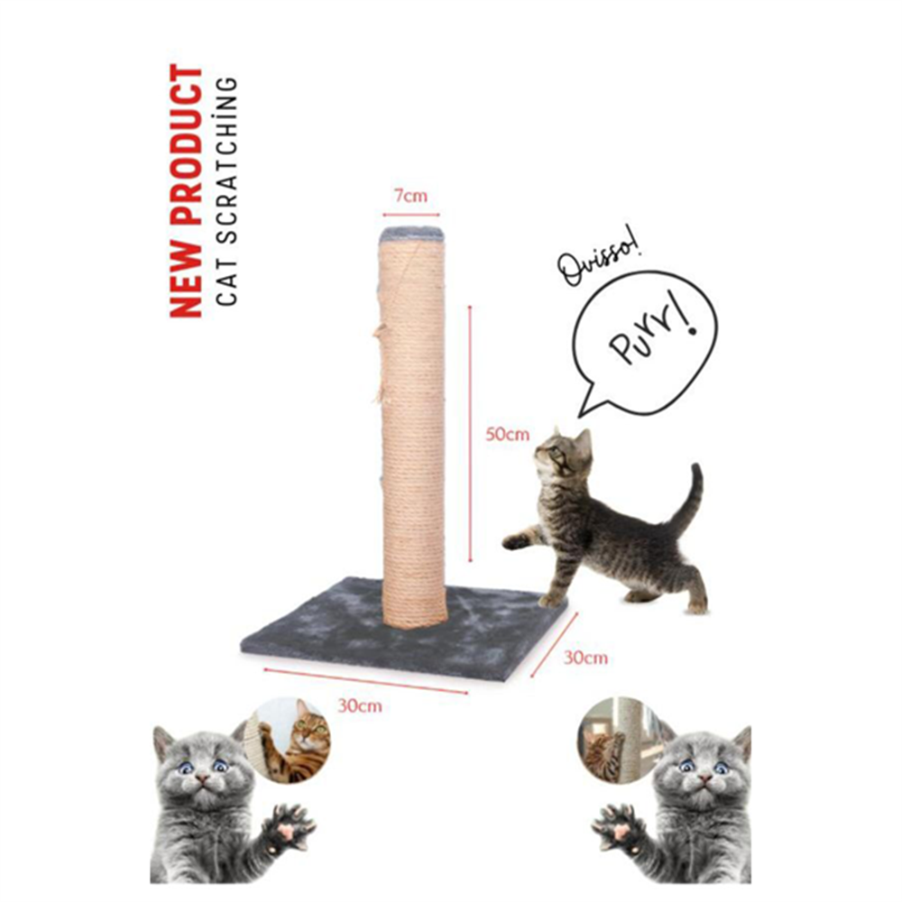 Siyah Kedi Tırmalama Tahtası & Ağacı & Oyun Alanı 50 cm