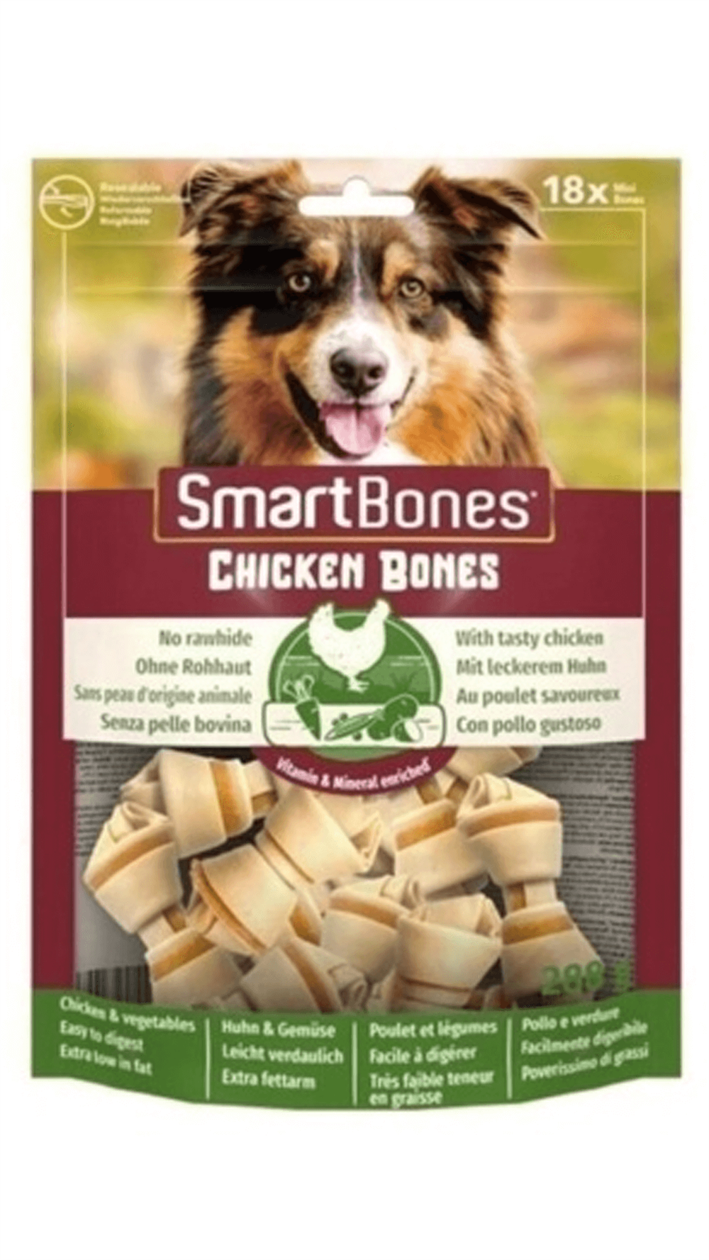 Smart Bones Tavuklu Düğümlü Küçük Irk Köpek Ödül Maması 288gr (18'li)