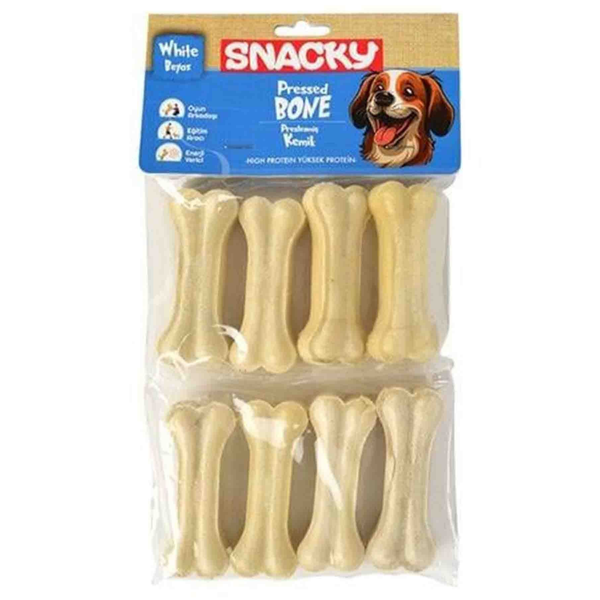 Snacky Beyaz Köpek Çiğneme Kemiği 7,5cm 8li