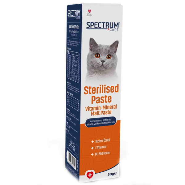 Spectrum Kısırlaştırılmış Kediler İçin Vitamin ve Mineralli Malt Macunu 30gr