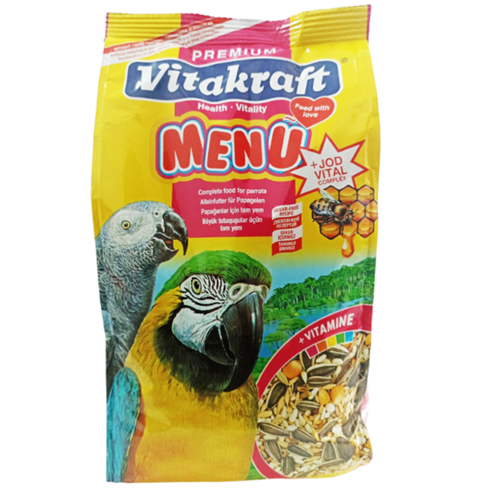 Vitakraft Menü Pre Jodvıt Papağan Yemi 1000 GR