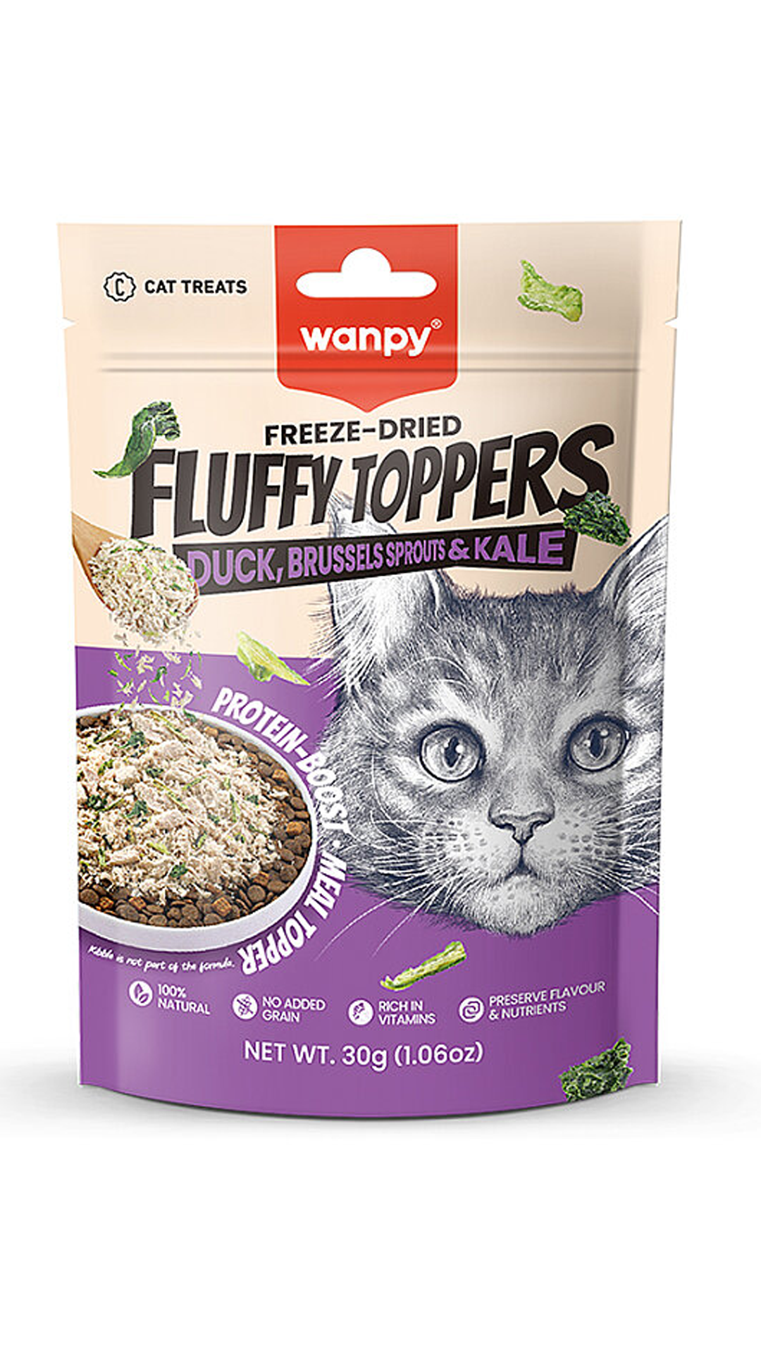 WANPY DONDURULARAK KURU FLUFFY ÖRDEK LAHANA 30GR
