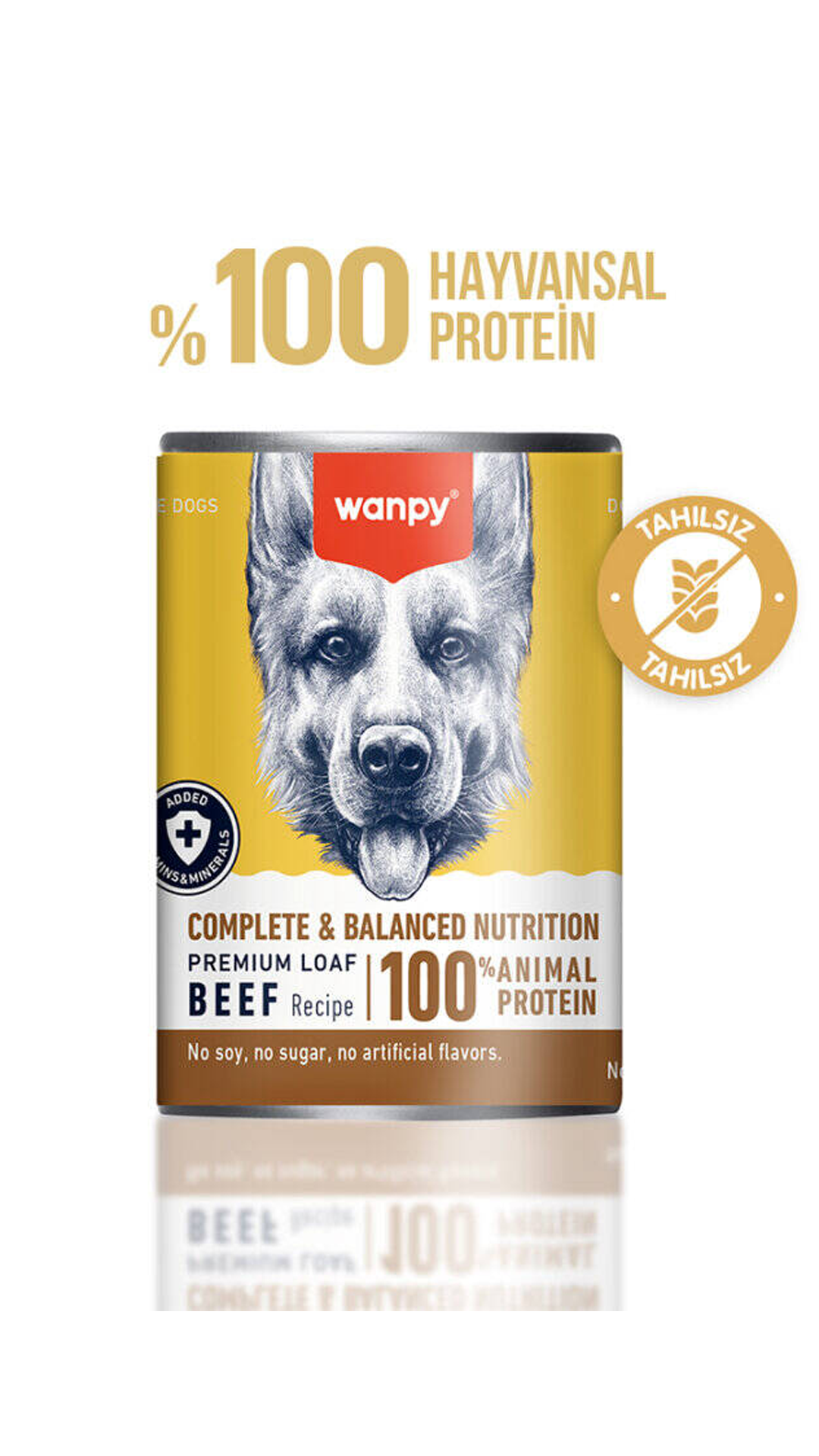 WANPY TAHILSIZ %100 GERCEK ET BIFTEKLI KOPEK KONSE