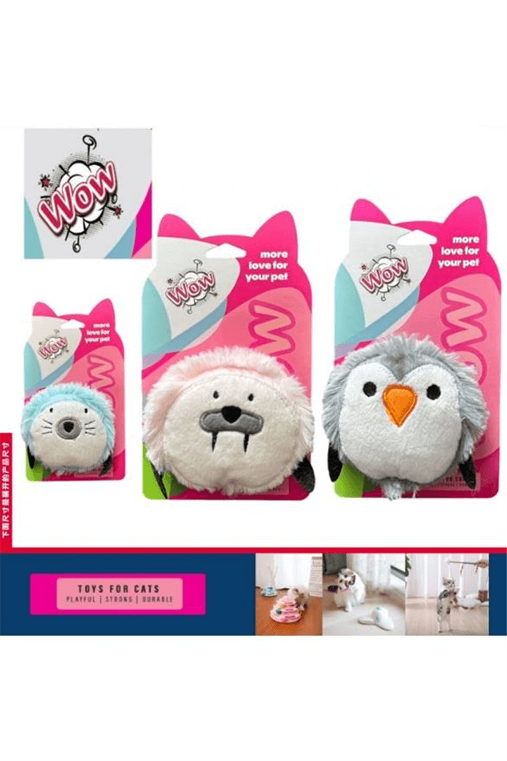 Wow Kedi Oyuncağı Penguen 1 Adet