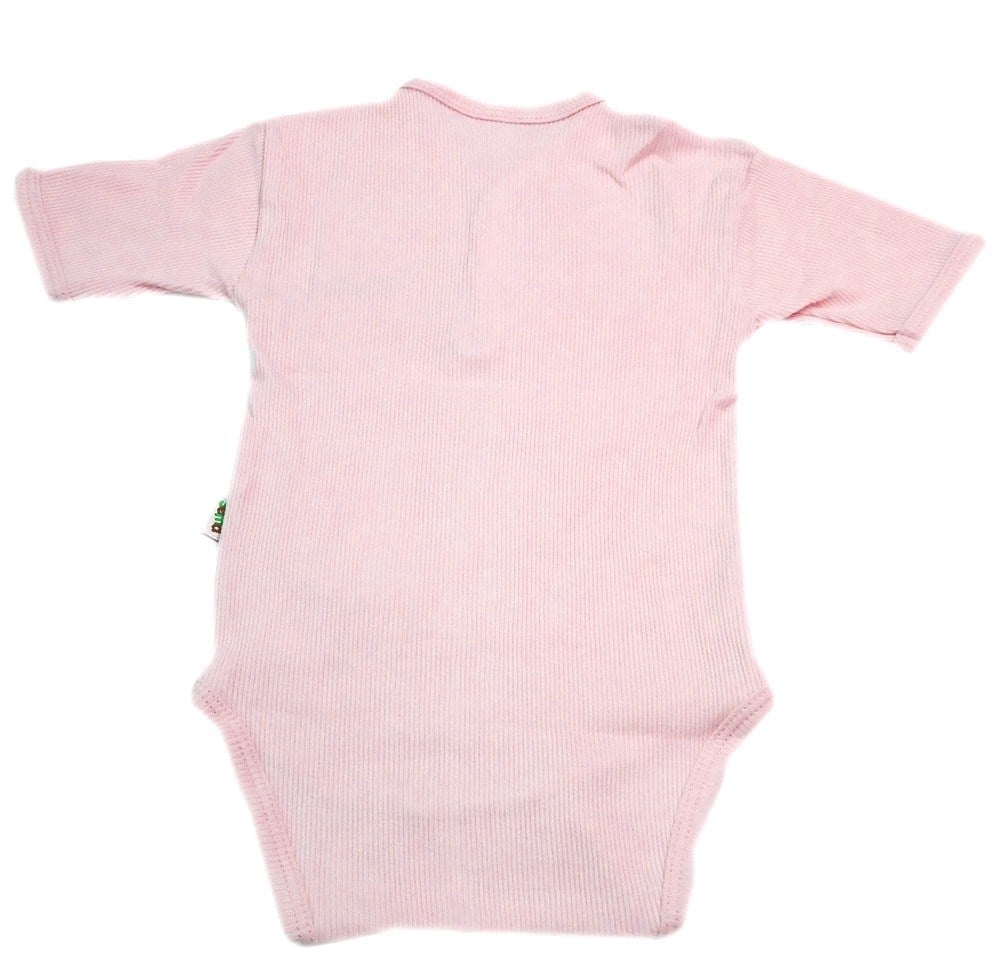 Sema Baby Yarım Kol Kaşkorse Badi (Body) - Pembe  0-6 Ay