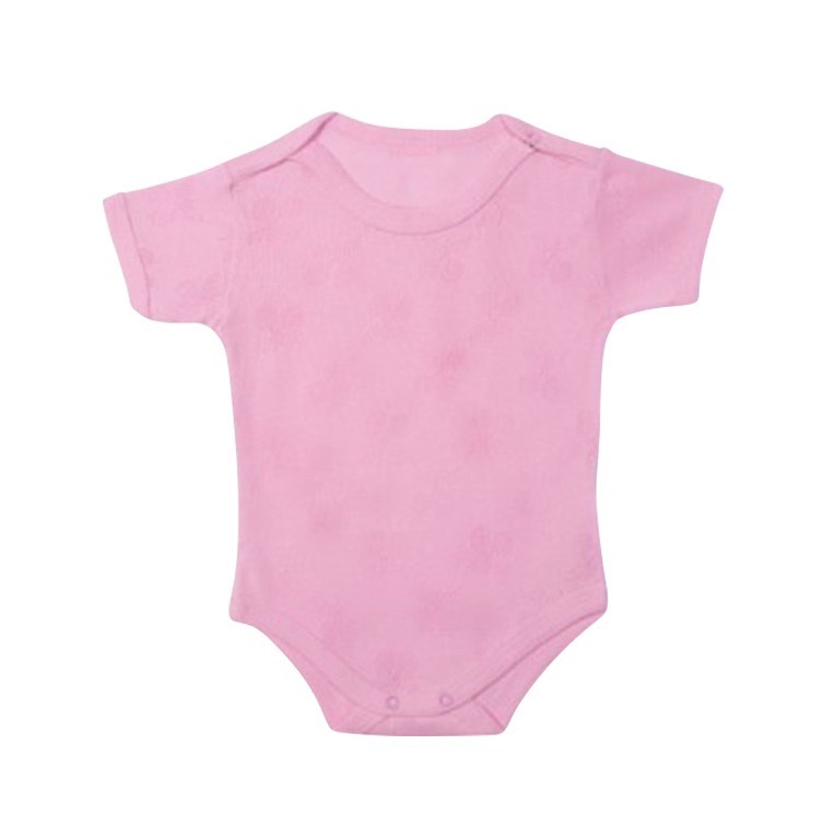 Sevi Bebe Jakarlı Yarım Kollu Body - Pembe 12 Ay
