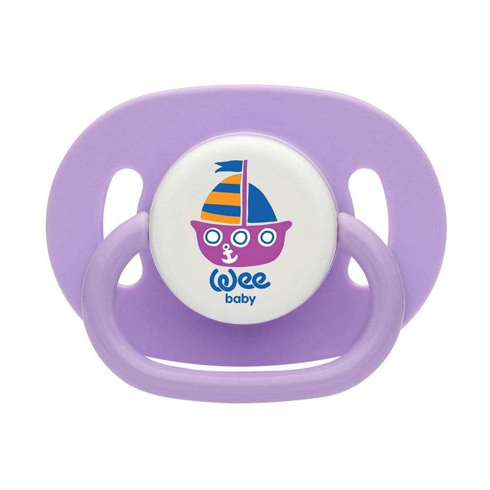 Wee Baby Silikon Desenli Yuvarlak Uç Emzik No:1 0-6 Ay