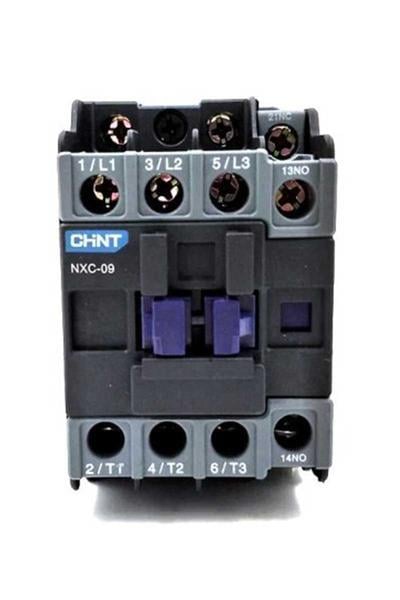 NXC-09 220V AC bobinli 3 kutuplu kontaktör 4kW 9A AC-3 1NA+1NK yardımcı kontaklı