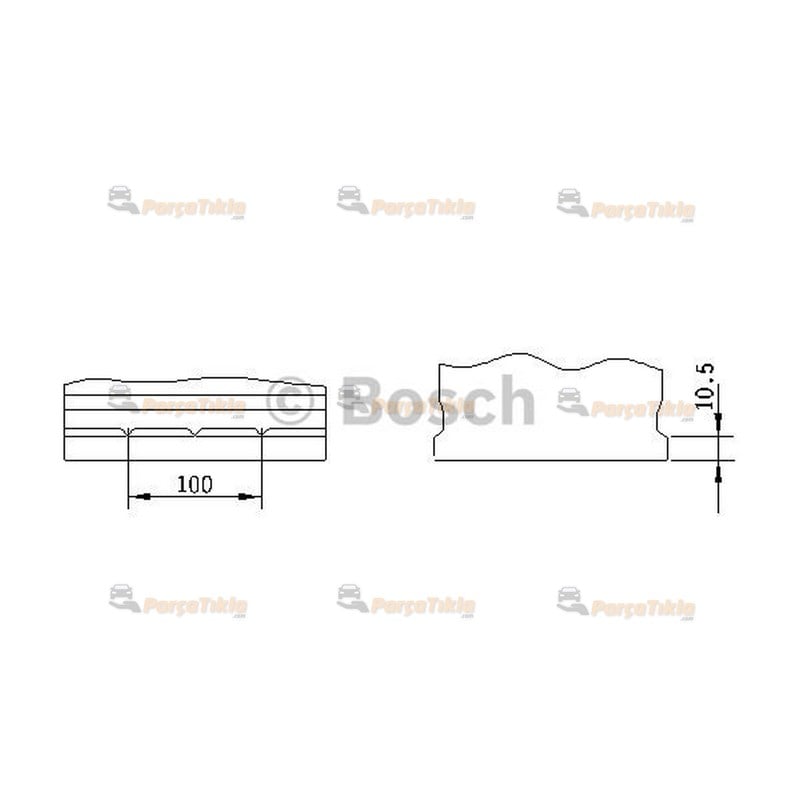 12 V 45 Ah Bosch Akü S3 Seri Marş Aküsü (Dar) 0092S30160