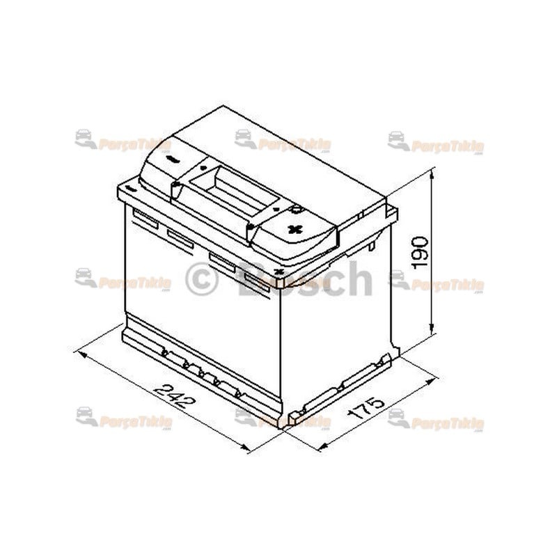 12 V 60 Ah Bosch Akü S4 Seri Marş Aküsü (Düz) 0092S40050