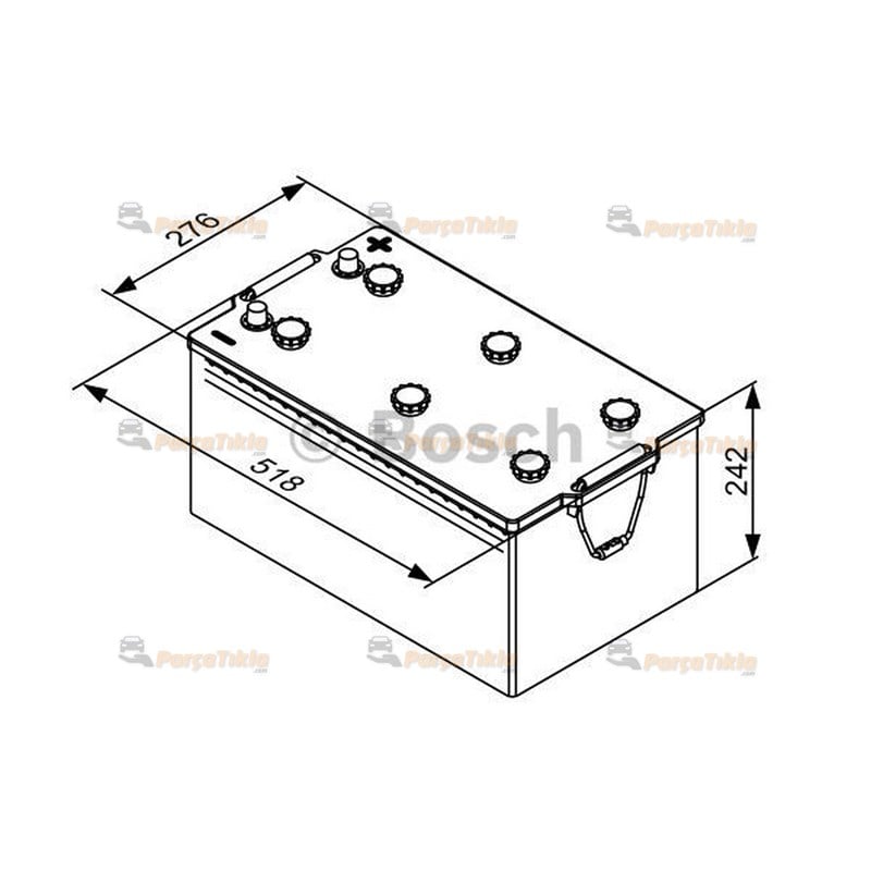 12v 200ah Bosch Akü Ağır Vasıta Grubu 0092T30800