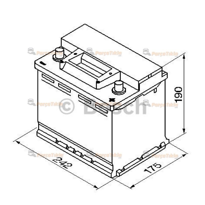 12v 56 Ah S3 Bosch Akü S3 Seri Marş Aküsü (60 Ah Muadili) 0092S30050