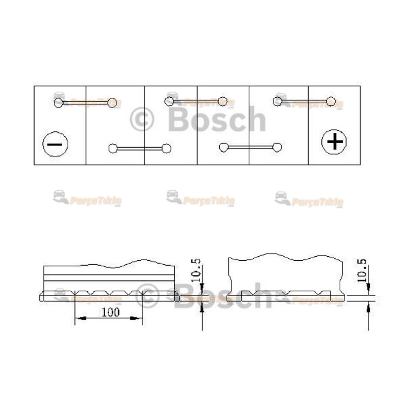 12v 56 Ah S3 Bosch Akü S3 Seri Marş Aküsü (60 Ah Muadili) 0092S30050