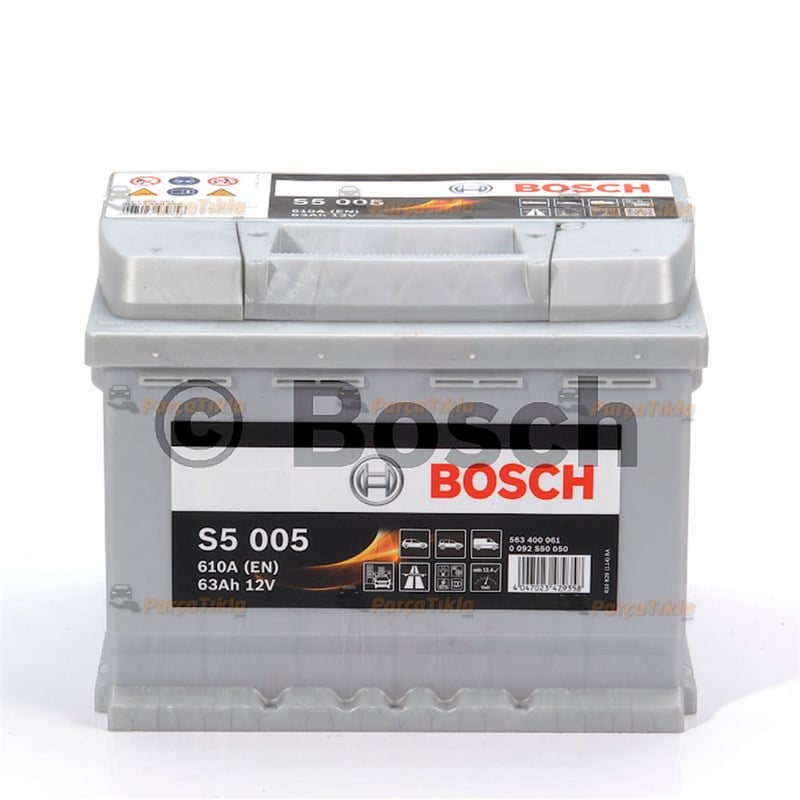 12v 63 Ah Bosch Akü S5 Silver Plus Seri Marş Aküsü 0092S50050