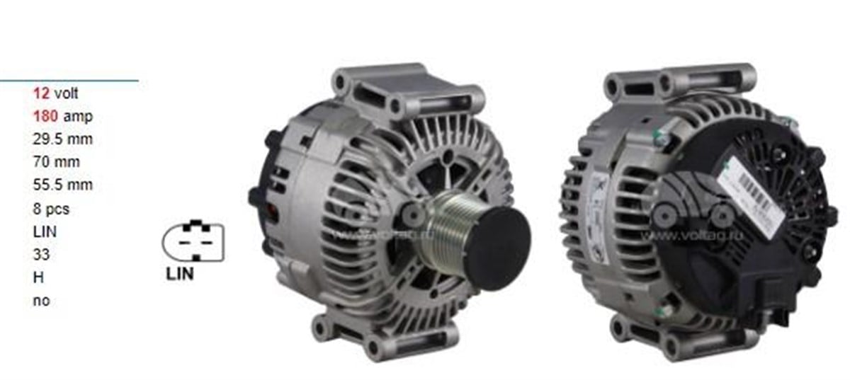 Alternatör 12V 180Ah Mercedes Ml Gl  Cla Gla