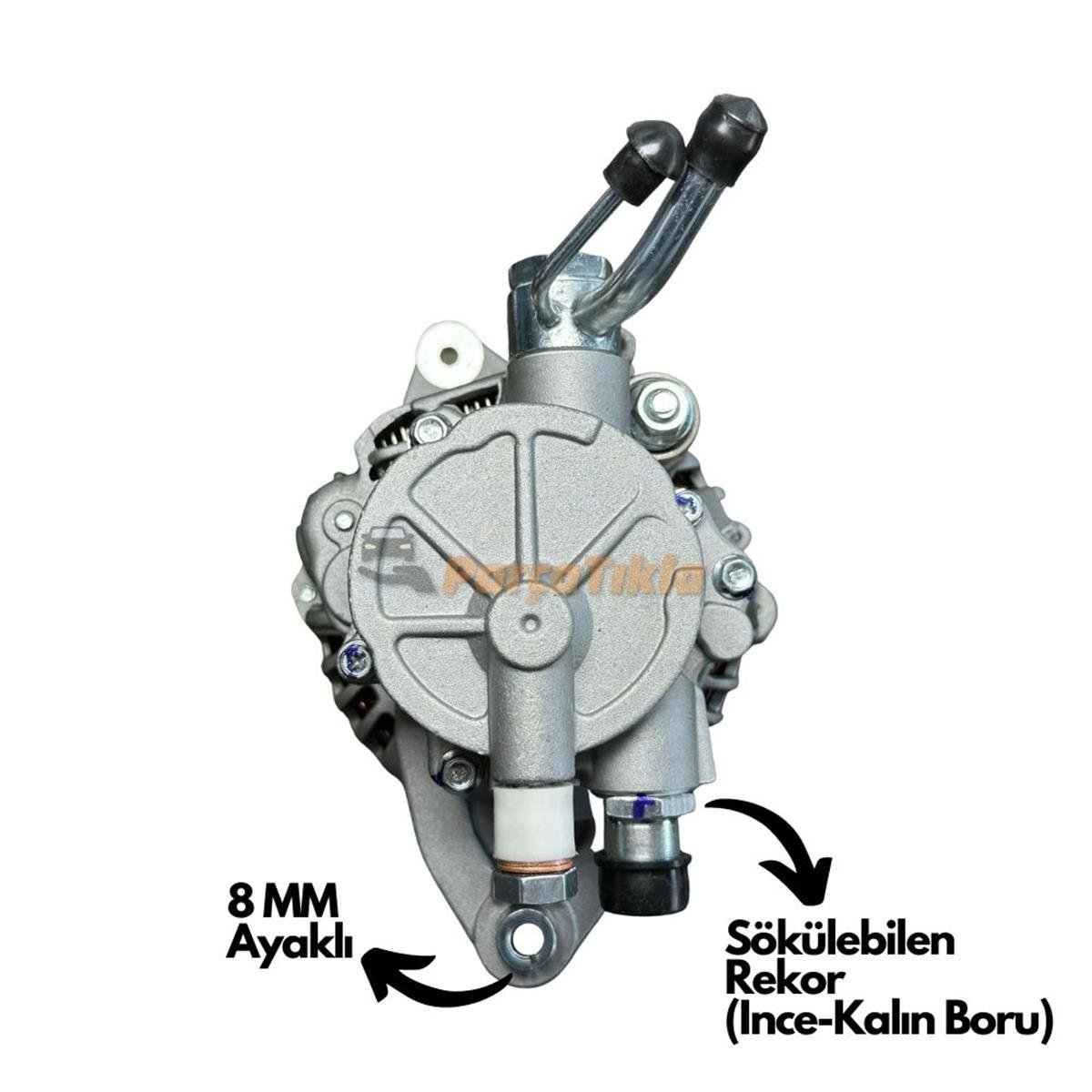 Alternatör 12V 90Ah Mıts L300 Ym Çift Kasnak Kalın Borulu (Max 110Ah)