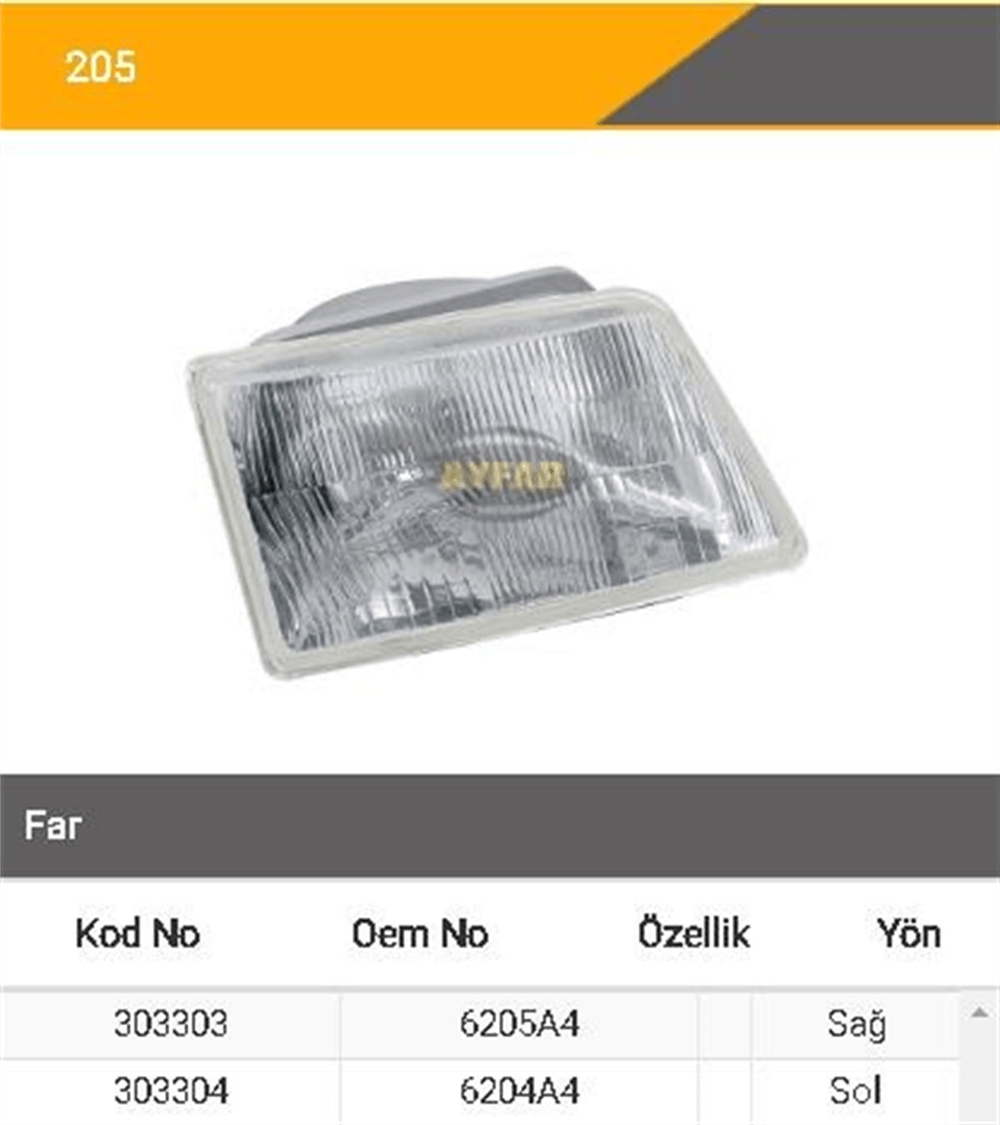 AYFAR303303-Far Komple