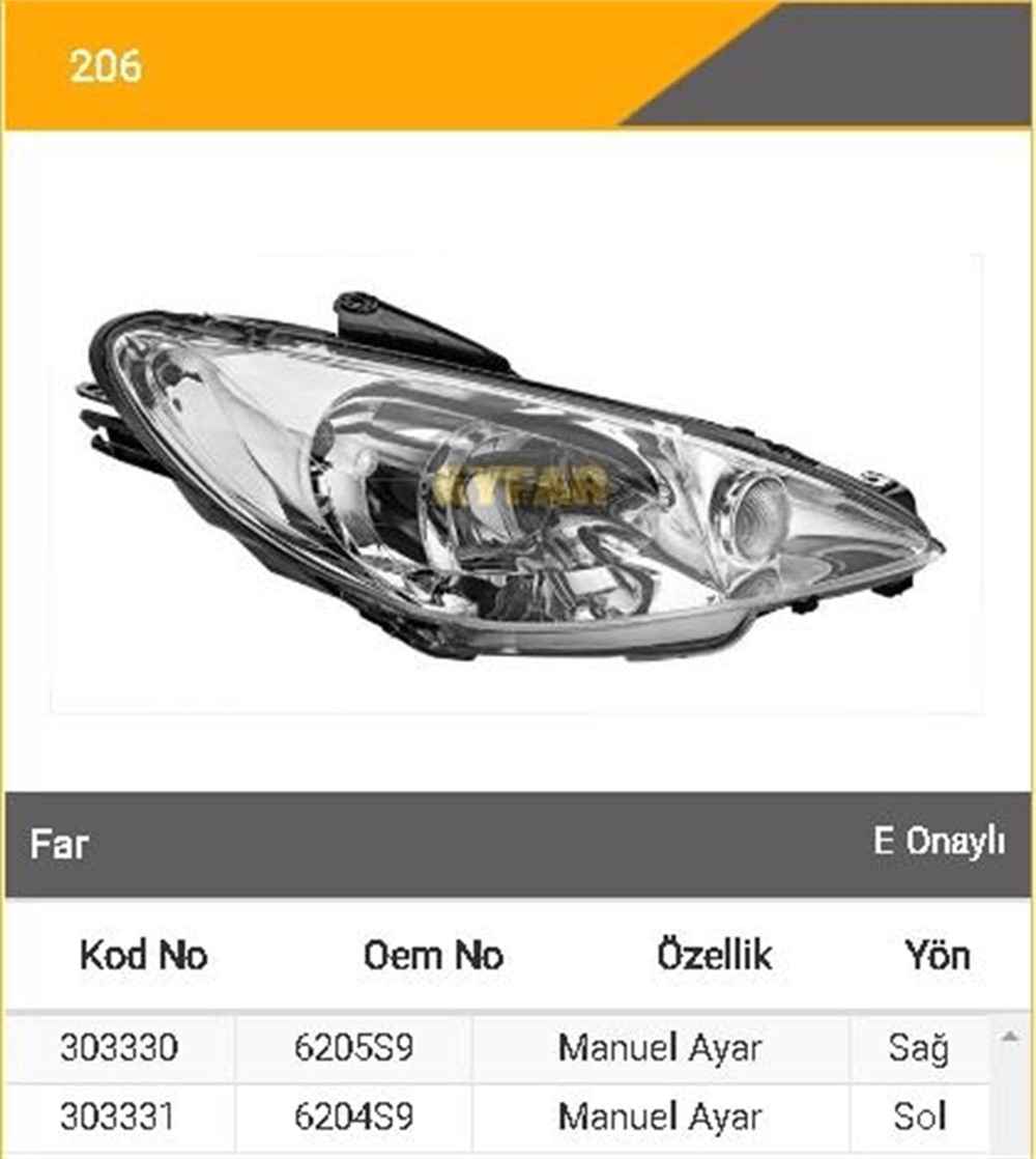 AYFAR303331-Far Komple