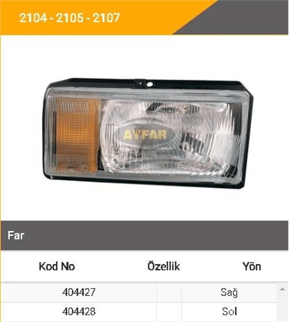 AYFAR404427-Far Komple